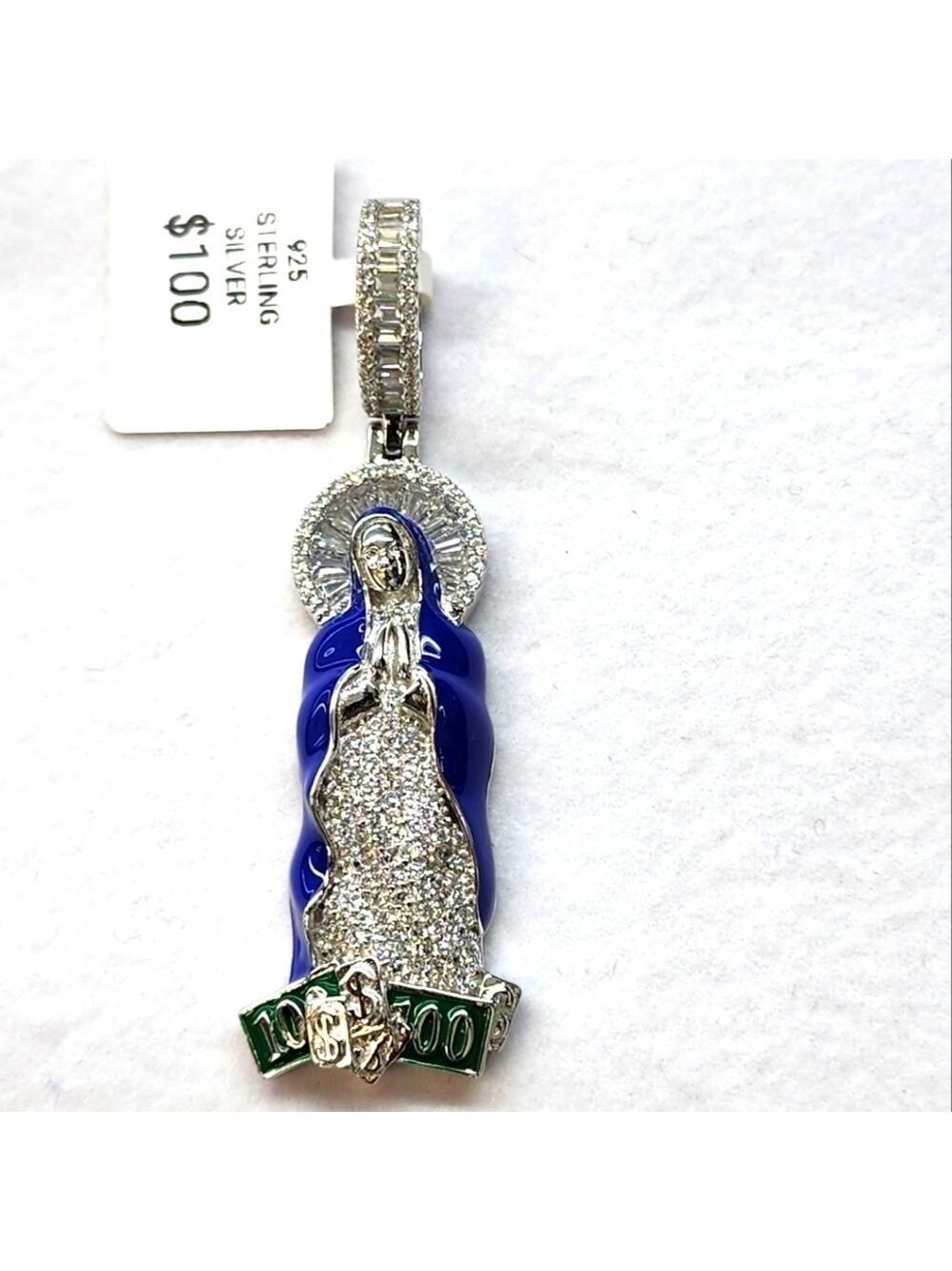 VIRGIN MARY PENDANT STERLING SILVER 925